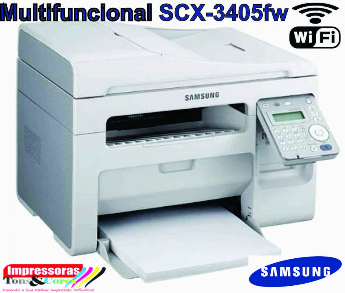 Impressoras Tons E Cores Multifuncional Laser Samsung SCX 3405FW C